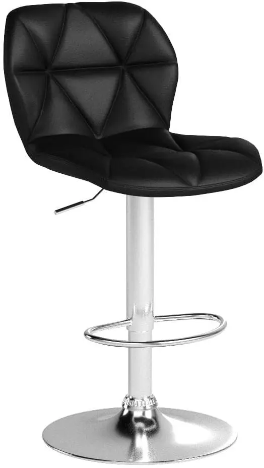 Yaheetech Barhocker 4er-Set, verstellbare drehbare Barhocker aus PU-Leder, moderne Theken hocker mit Rücken und Fuß stütze, Theke