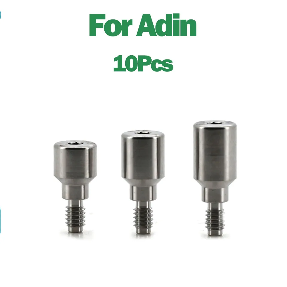 10Pcs/Lot Dental Titanium Healing Cap for Adin Regular Platform R Emergence Profile Abutment Implantology Laboratory Material