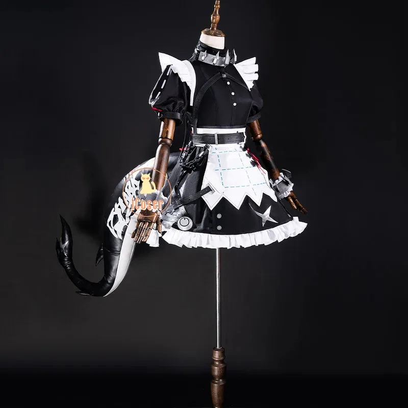 

Zenless Zone Zero Ellen Joe Cosplay Costume Wig Maid Dress Uniform Tail Victoria Housekeeping Eridu Halloween Party Womena;k6;8'