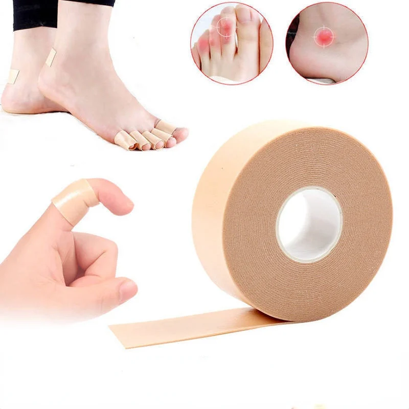 1 rollo de cinta de vendaje para el talón impermeable, vendaje elástico autoadhesivo multifuncional, yeso de goma médico, almohadilla antidesgaste para los pies