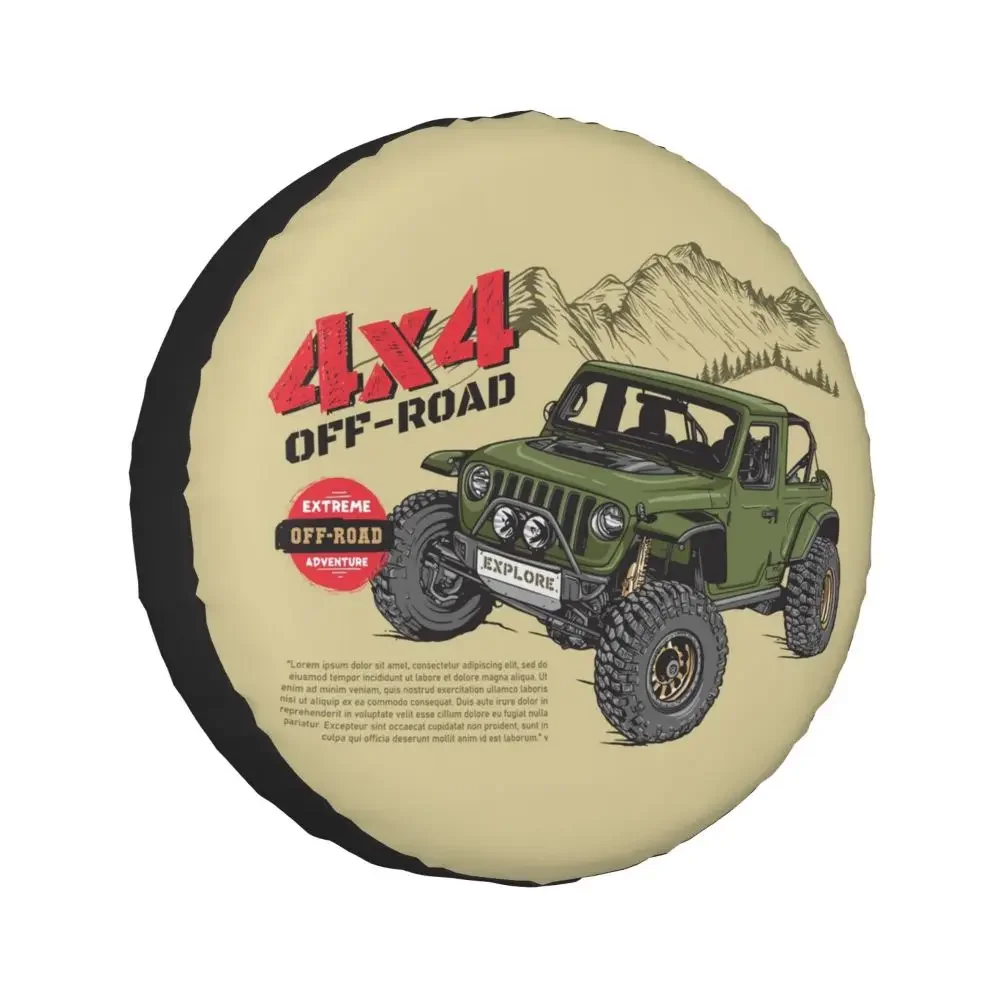Maßgefertigte Vitara Offroad Ersatzradabdeckung Tasche für Jeep Hummer Auto-Radschutz Zubehör 14" 15" 16" 17" Zoll – Detail 31