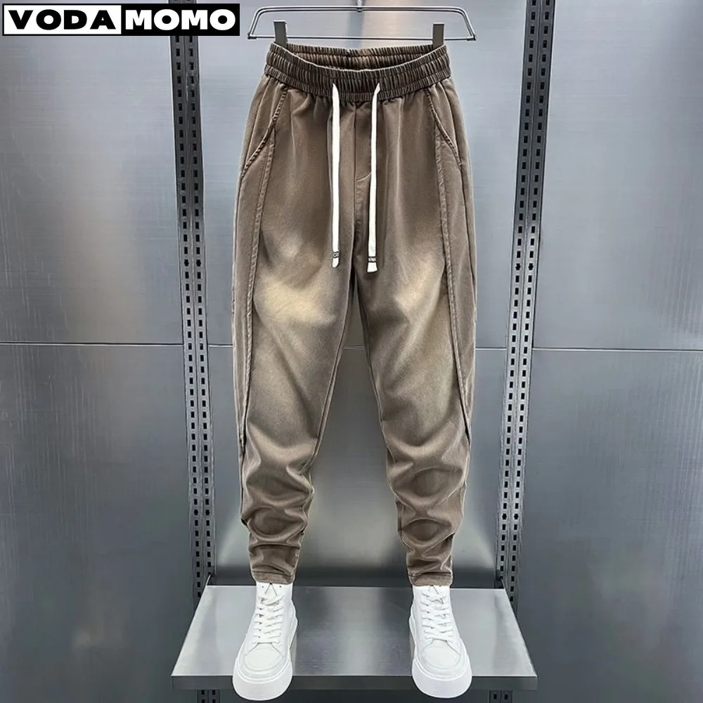 Men's Athleisure Pants Tie Dye Gradient Elastic Leggings Loos Joggers Men Streetwear Cargo Pants Men Trousers Men Clothing