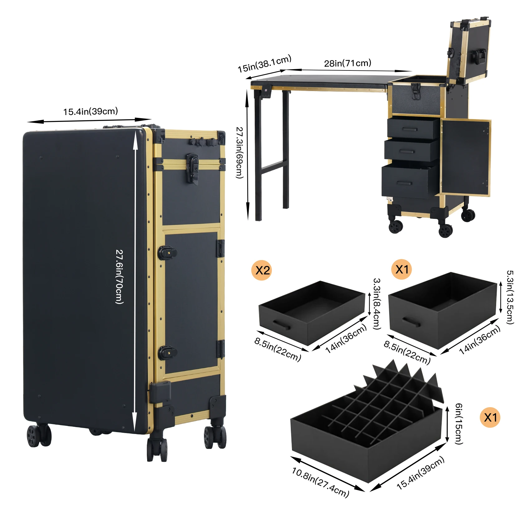 OBOX Nail Table Studio Manicure Set With UV Light - Salon Professional Manicure Desk Salon Fashionable Nordic Nail Table
