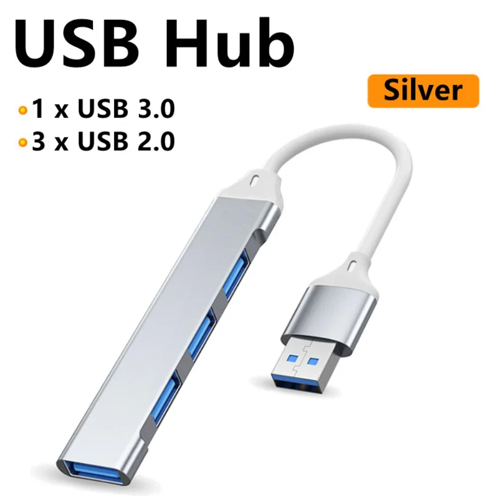 

USB HUB 3.0 Type C Extender 4 Port Splitter Adapter OTG Docking Station For Phone Pro PC Laptop Computer Hub