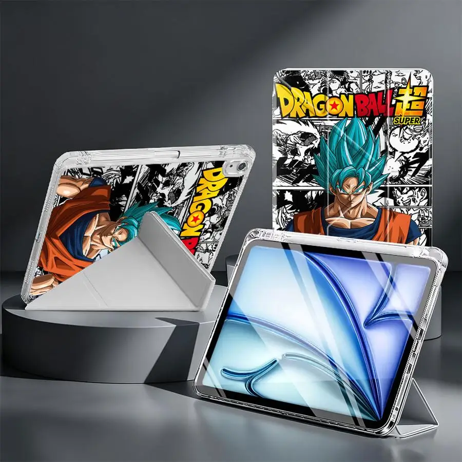 Tablet Case For iPad 10th Gen Mini 7 6 5 Pro 13 2025 2026 Air 8 M2 M3 3 12th 11th 9th With Pen Slot Cover Dragon Ball G-Gokus