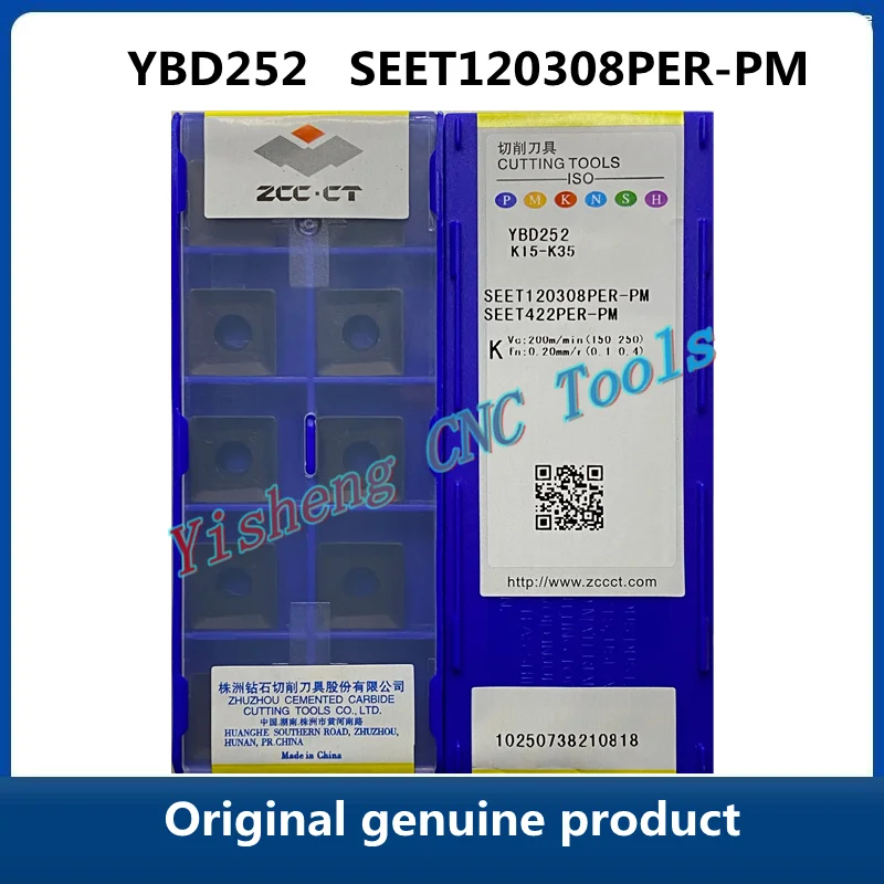 Imagem -02 - Original Zcc ct Cnc Fresa Inserções Ferramentas de Corte Seet Ybd252 Ybm351 Seet120308per-pm Ybc302