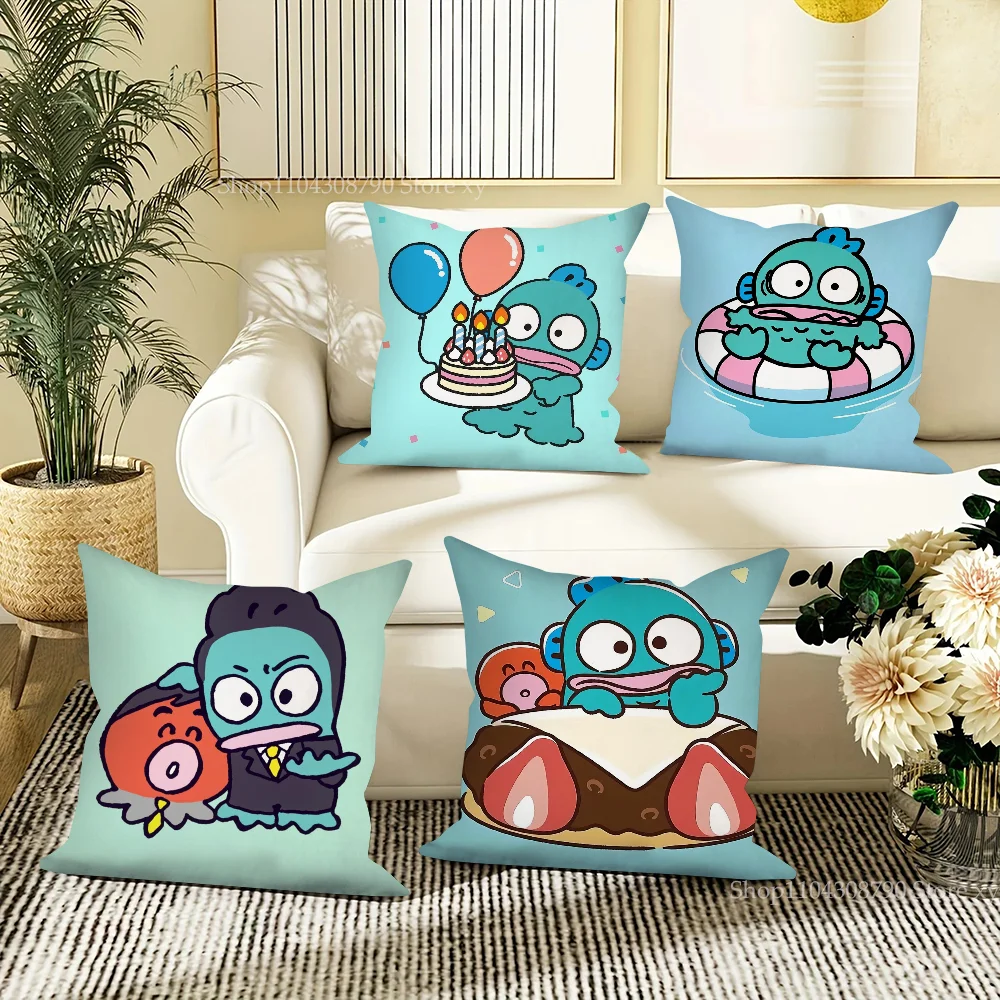 

Cartoon Ugly Fish Animation Pillow Case Square Pillow Bedroom Sofa Leisure Comfort Cushion Car Living Room Home Decoration 40X40