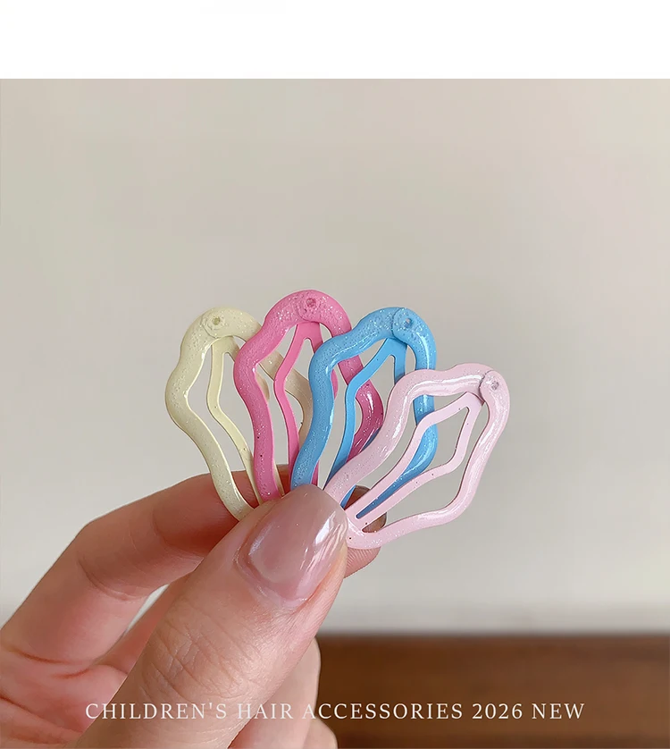 10 Stück/Set Pastellfarbene Bonbon-Haarspangen für Kleinkind-Mädchen Stern-Wolken-Blumen-Form Schonende Haarklammern für Babys und Kinder 2026 – Detail 5
