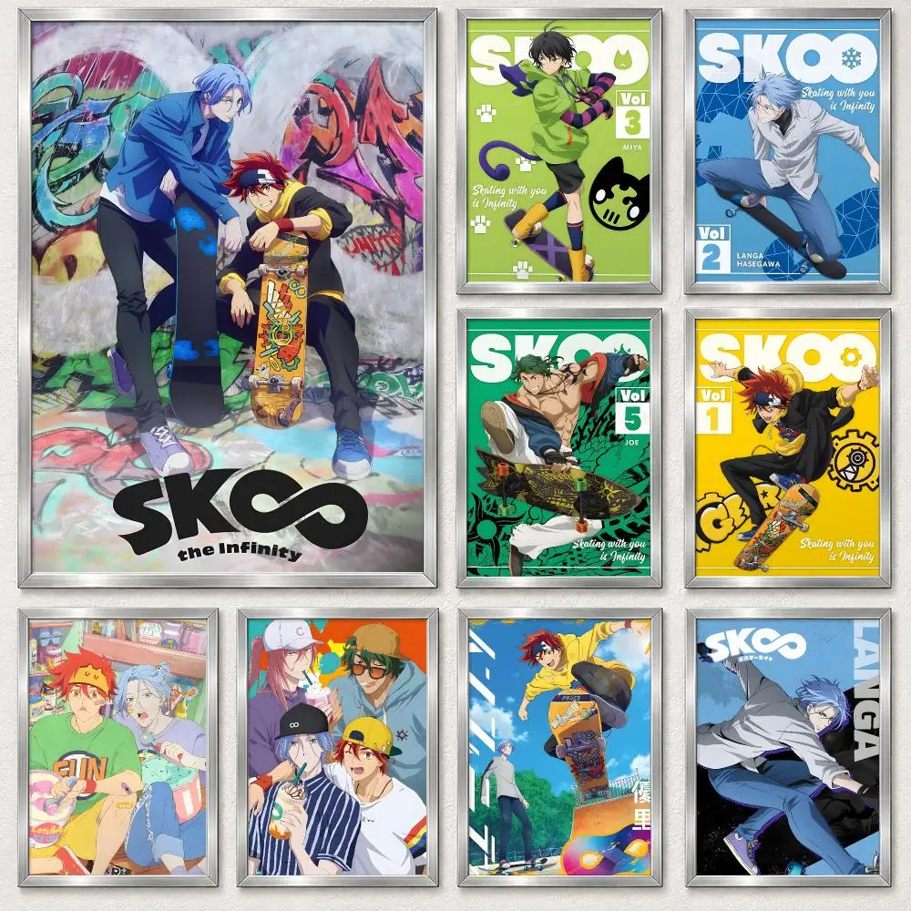 Stylish Sports Anime SK8 the Infinity Poster Self‑Adhesive Waterproof PP Poster Coffee Bar Wall Art Home Decor