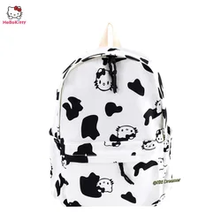 MINISO-Mochila de desenho animado fofa para mulheres Hello Kitty, bolsa de viagem coreana casual de grande capacidade, mochilas de estudante, nova