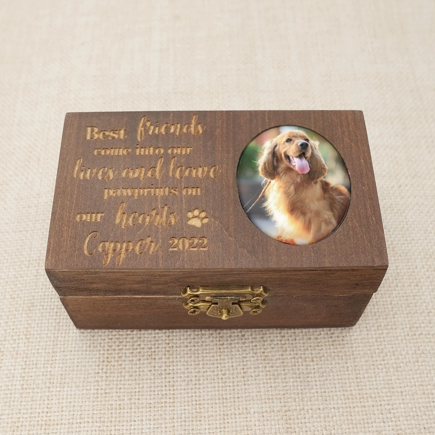 Custom Pet Fur Box, Personalized Urn for Pet Ashes, Engraved Wood Box for Pets, Ashes Urn for Pets, Keepsake Box