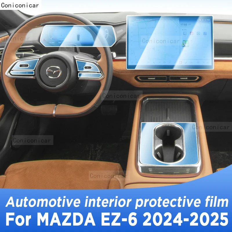 

Для MAZDA EZ-6 2024 2025 панель центральной консоли экран ТПУ салон автомобиля защитная пленка против царапин ремонтная наклейка