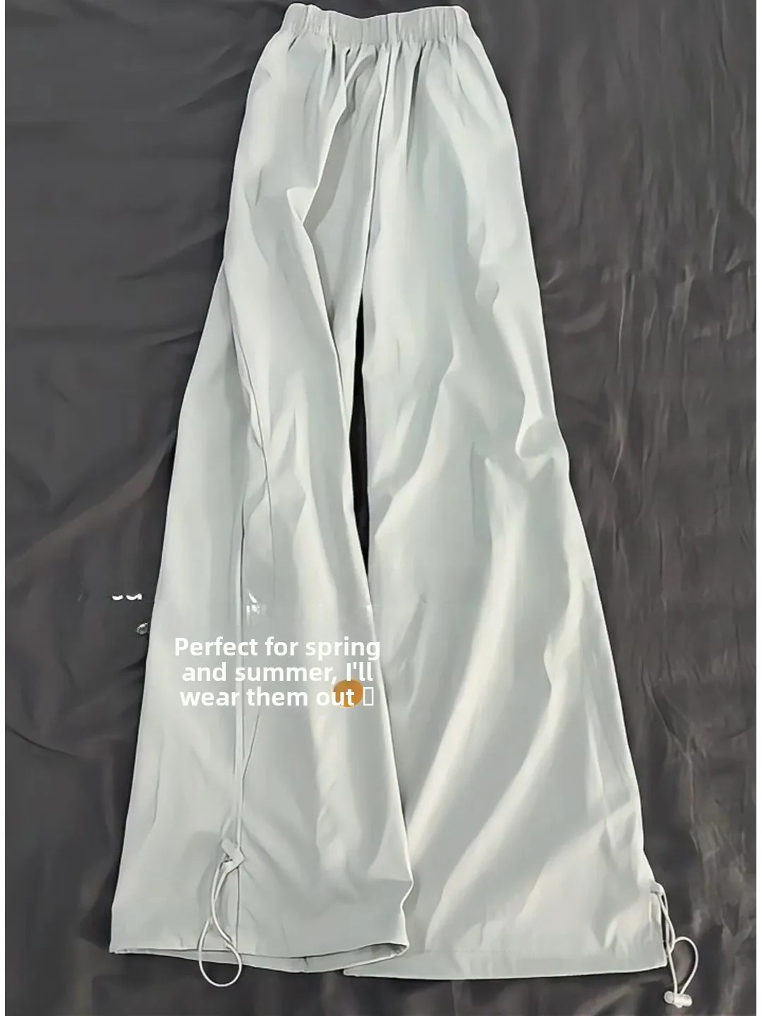 

Легкие быстросохнущие рабочие брюки десантника, мужские летние драпированные прямые брюки из ледяного шелка, широкие брюки, тонкие американские косой крой...