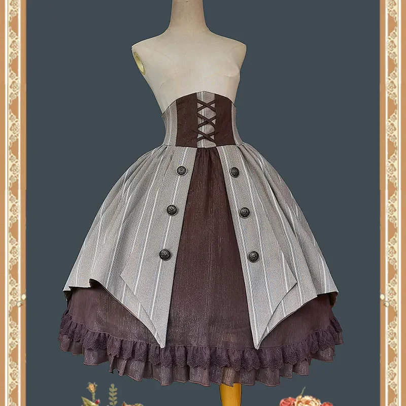 The Witch\'s Note ~ Cool Punk Lolita Skirt / Vest by Infanta