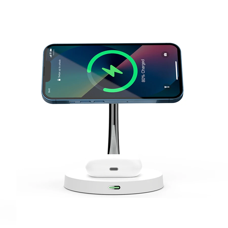 3 in 1 Magnetic Wireless Charging Station For iPhone 15 14 13 12 Pro Max fast Charger For Apple Watch 9 8 7 6 5 Airpods Pro