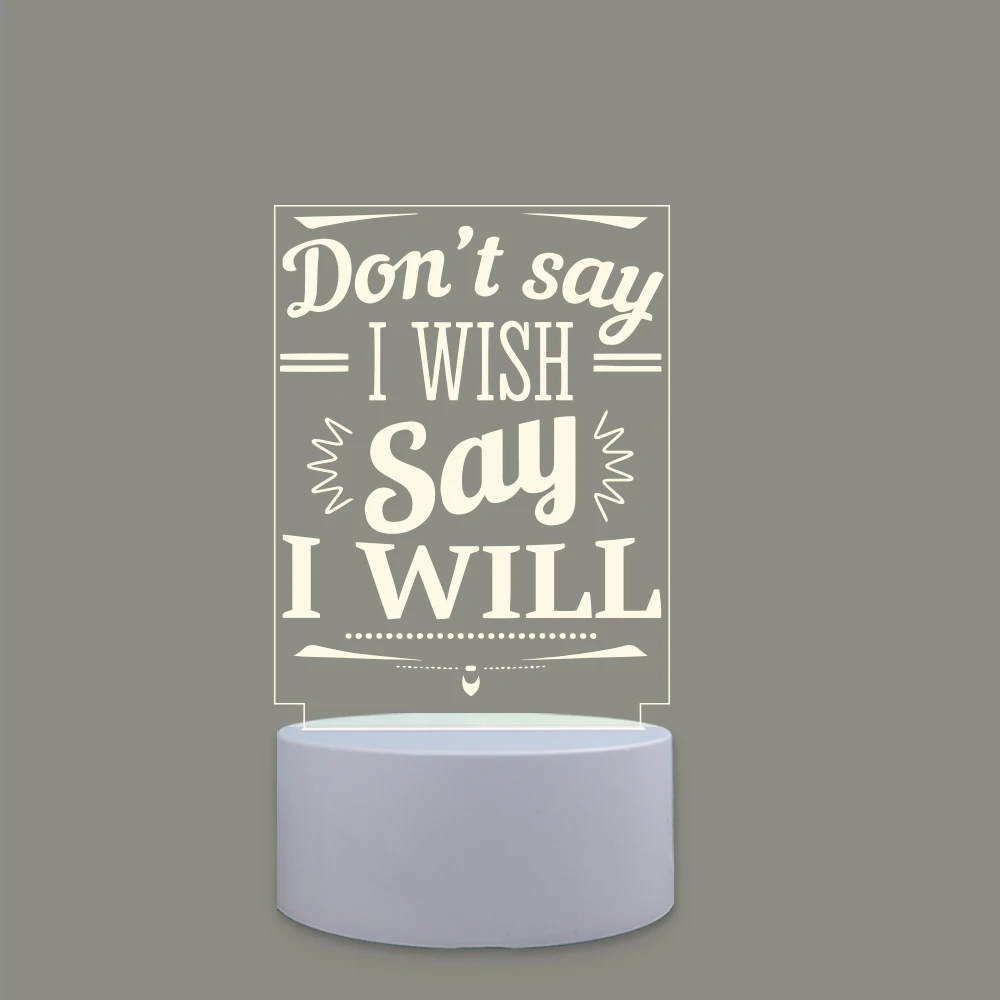 Motivational Bead LED Night Lights para crianças, brinquedos, aniversário, Natal, presentes