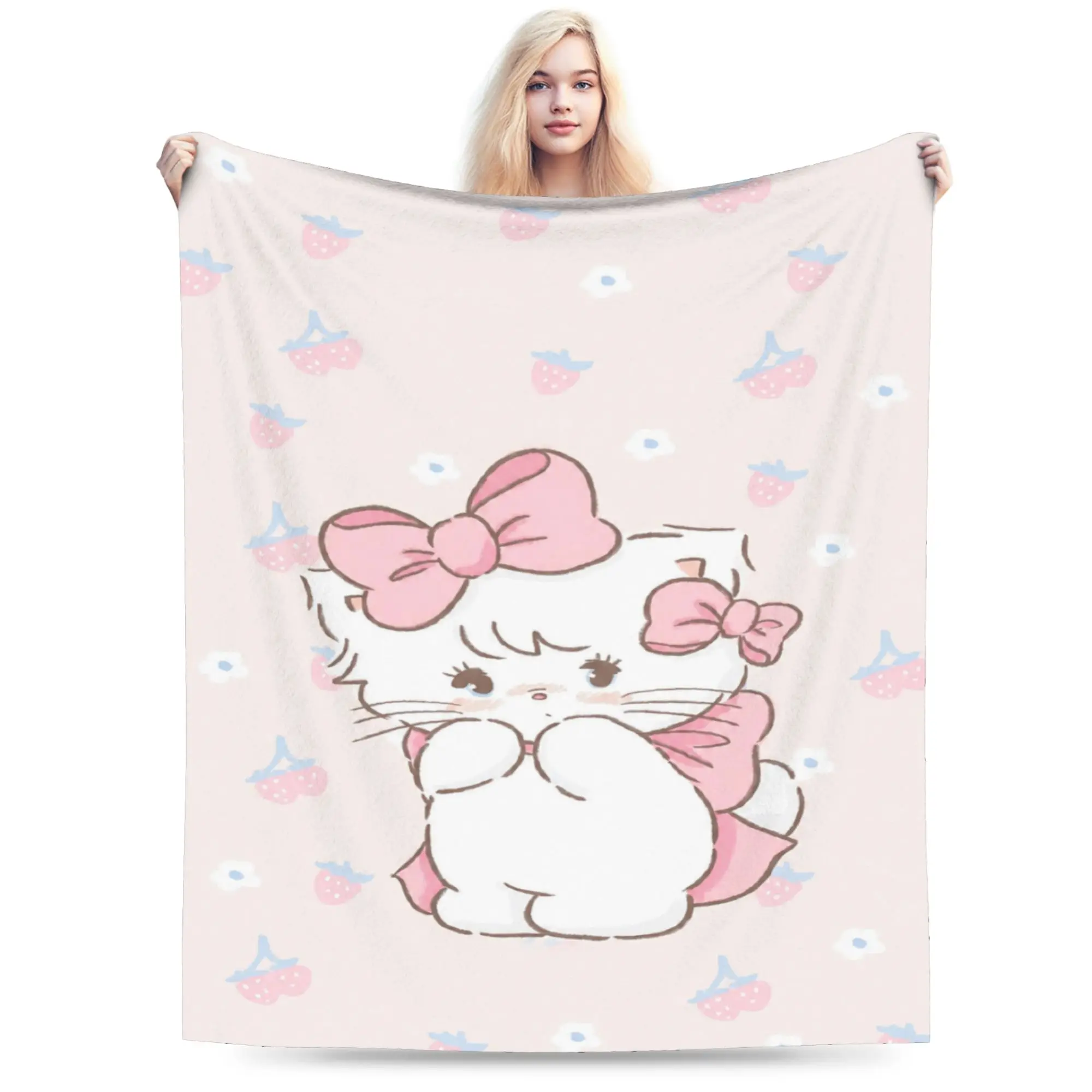 pink cartoon Mikko Mousse  Blanket Multi-size Super Soft Cozy  Throw Blankets for Couch Sofa and Bed