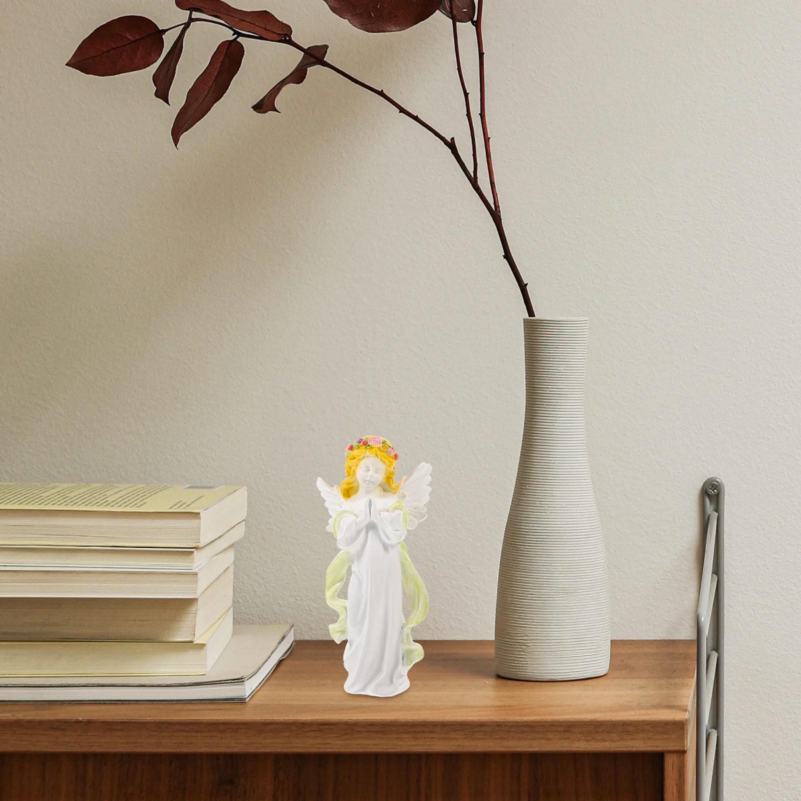 

1pc Resin Praying Angel Cute Desktop Home Angel Resin Craft Decoration Ornament Small Garden Sculpture Craft For Gift