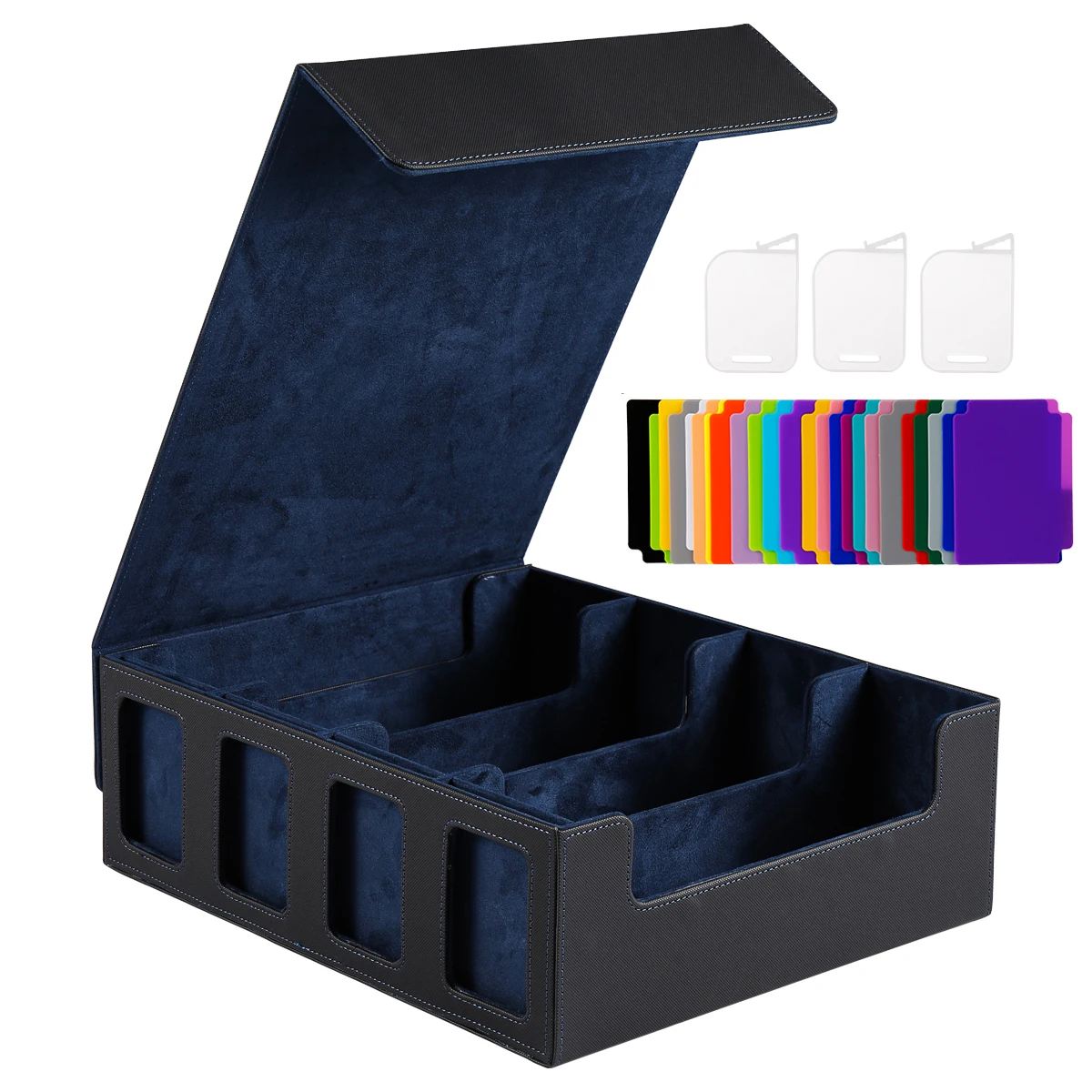 

Deep blue storage box, with delicate and durable touch, simple and atmospheric appearance, suitable for various home