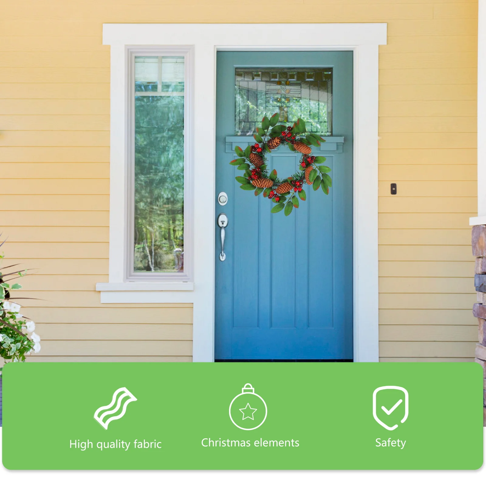 

Christmas Wreath Pinecone Wall Decoration Xmas Party Front Door Hanging Ornament Festival Decorative Wreaths Fine Crafted Indoor