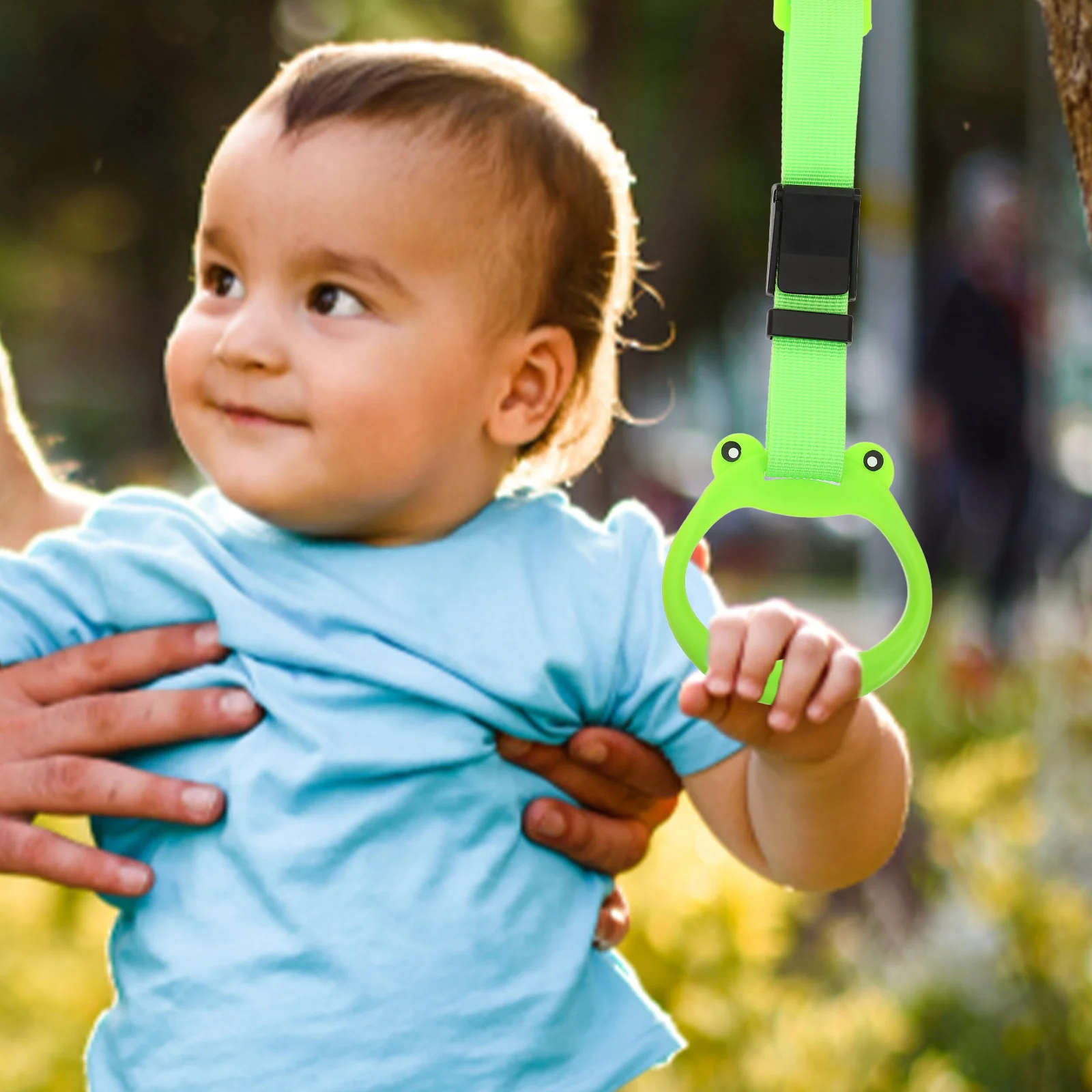 

2Pcs Baby Fence Pull Ring Durable Plastic Cot Hanging Rings Toddler Stand Handle Adjustable Crib Grab Rings Fitness Walking