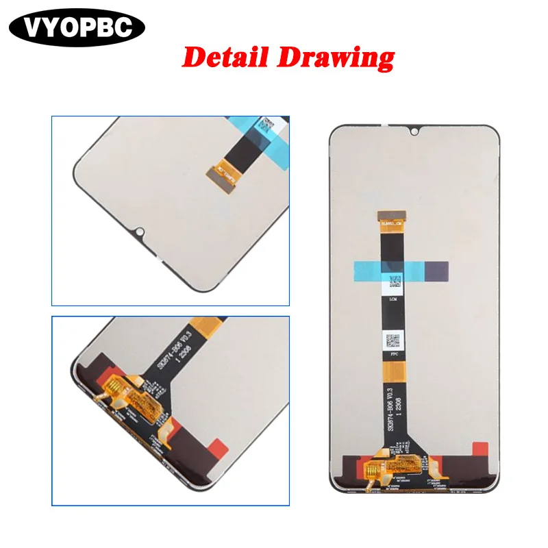 LCD Display For OPPO Realme C51 With Frame Panel Digitizer Assembly Repair Replacement Parts RMX3830 Original Touch Screen