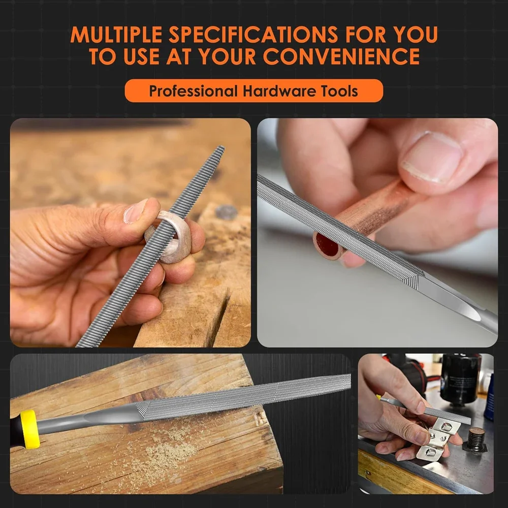 5/10pcs Needle File Set High Carbon Steel File Set Non-Slip Handle Hand Metal Tools for Wood Plastic Model Jewelry and DIY