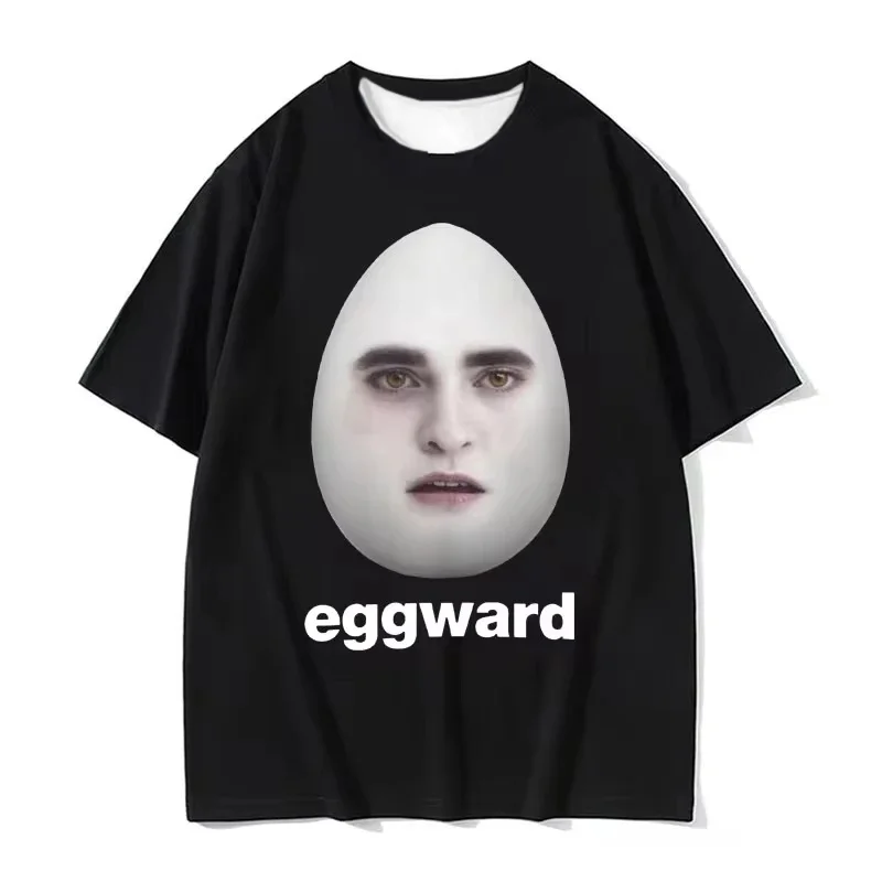 

Hot Twilight Eggward Funny Meme T-shirt Edward Cullen Parody Humorous Men's and Women's Casual Quick Drying Super Large Top