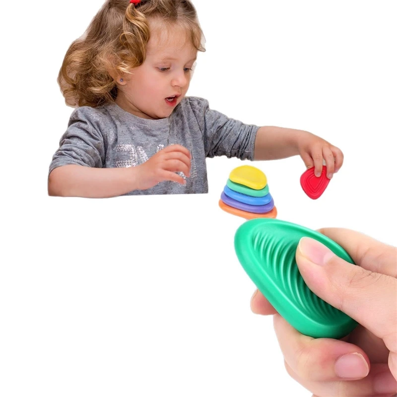 Sensorisches Zappelspielzeug, weiches Silikon, strukturierte Stressabbau-Steine, Angstlinderungsspielzeug, für Kinder und Erwachsene, Fokus-Werkzeuge, beruhigende Geschenke