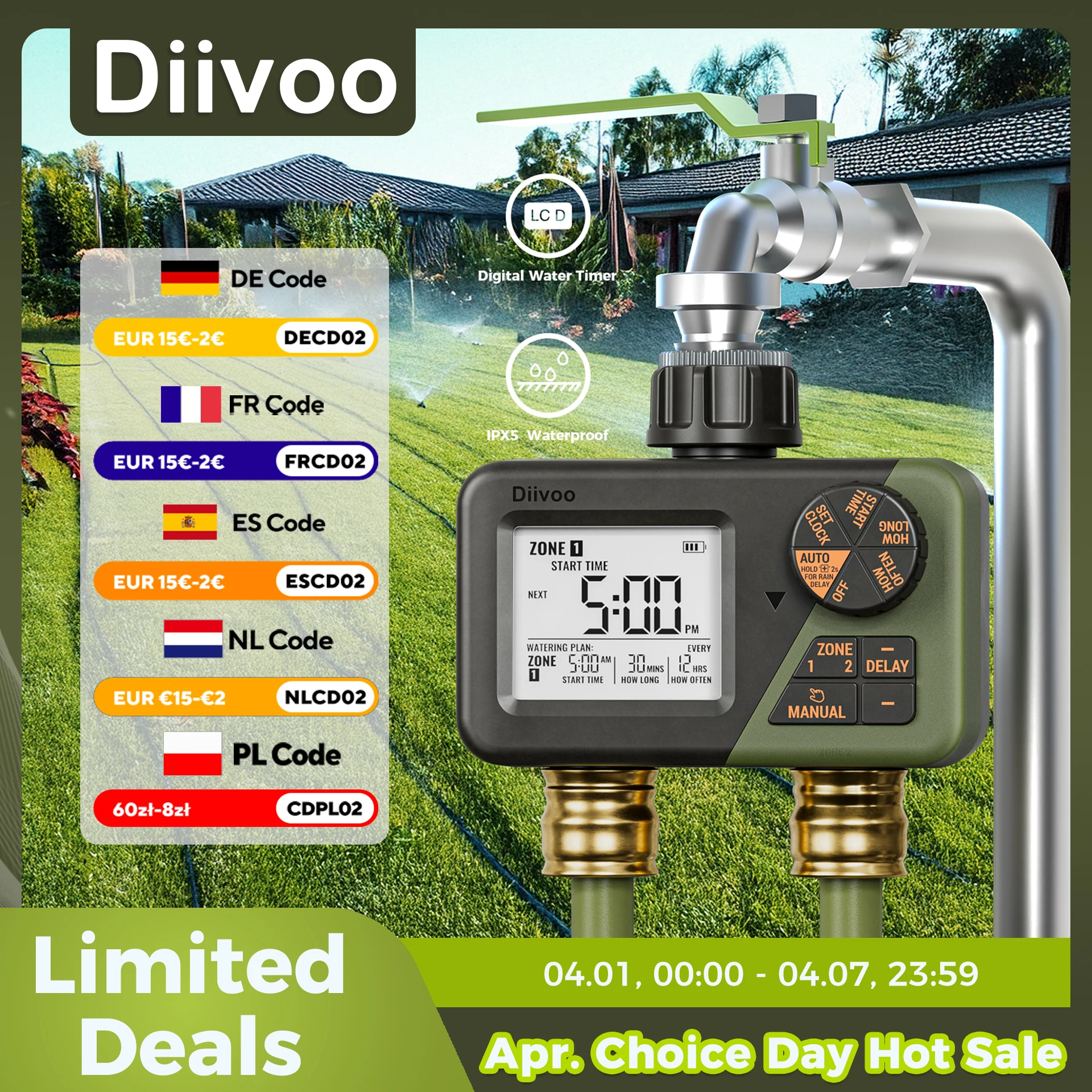 Diivoo Garden Water…