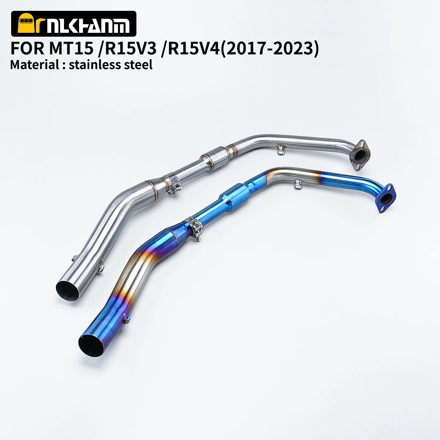 MT15 R15 V4 Motorcycle Exhaust Full Systems Steel Pipe Header Pipe For Yamaha MT15 R15 V3 V4 2017-2023 Years