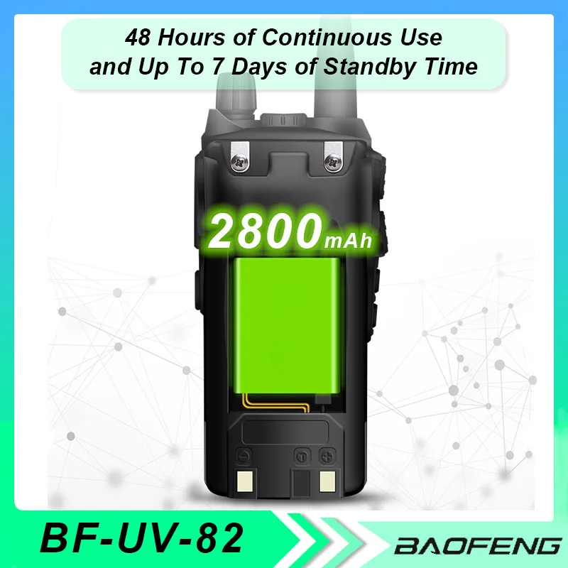 BaoFeng UV-82 Walkie Talkie Dual Band HF Transceiver High Power 5/8W Long Distance Radio Amateur Radio Mobile VHF UHF Transceive