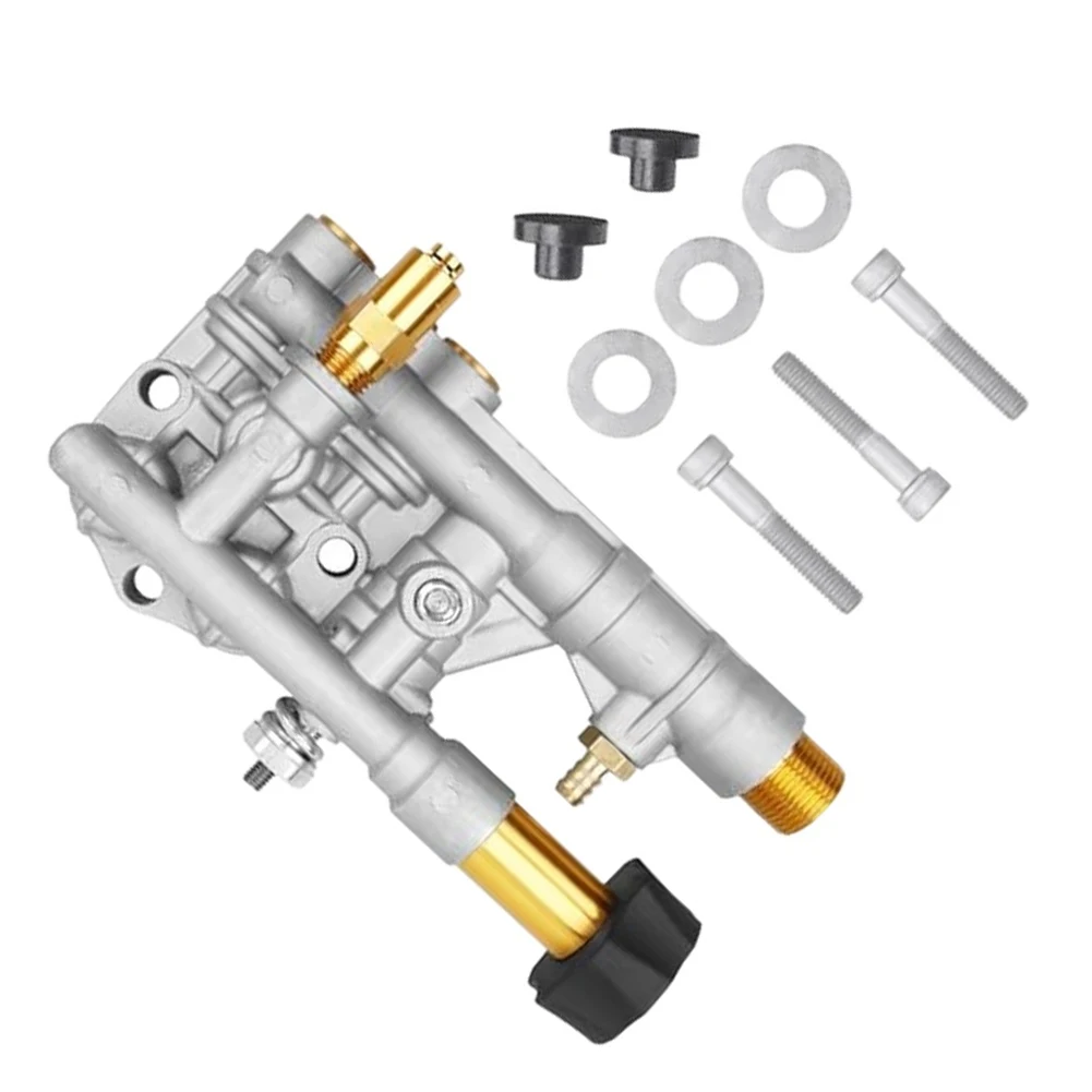 High Pressure Washer Manifold Replacement Kit for Models 7108366 510020 520006 with Garden Hose Inlet and Outlet