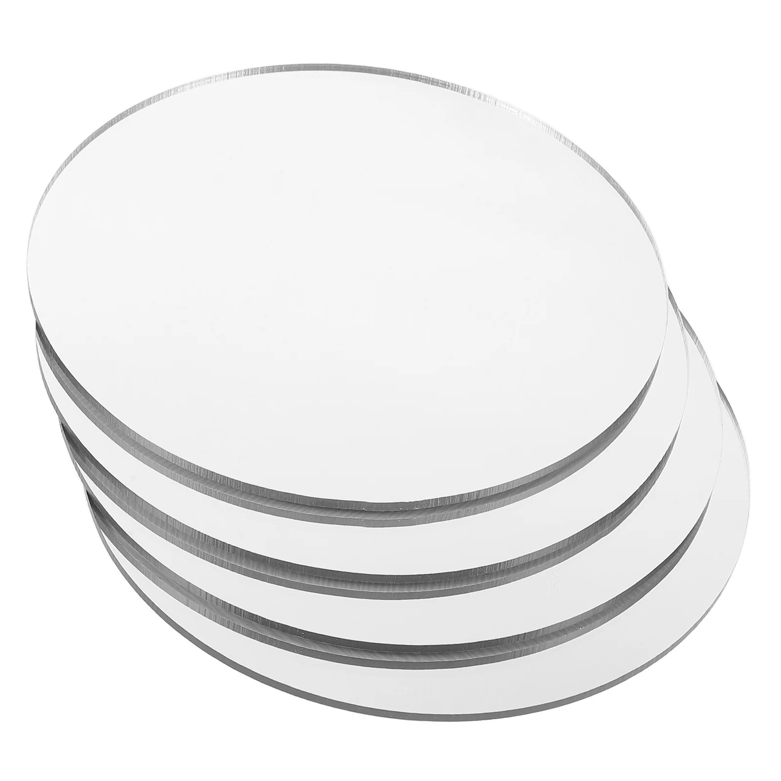 

4 Pcs Mirror Lenses Large Round Acrylic Sheets for DIY Crafts Travel Vanity Portable Storage Clear Surface Long Lasting