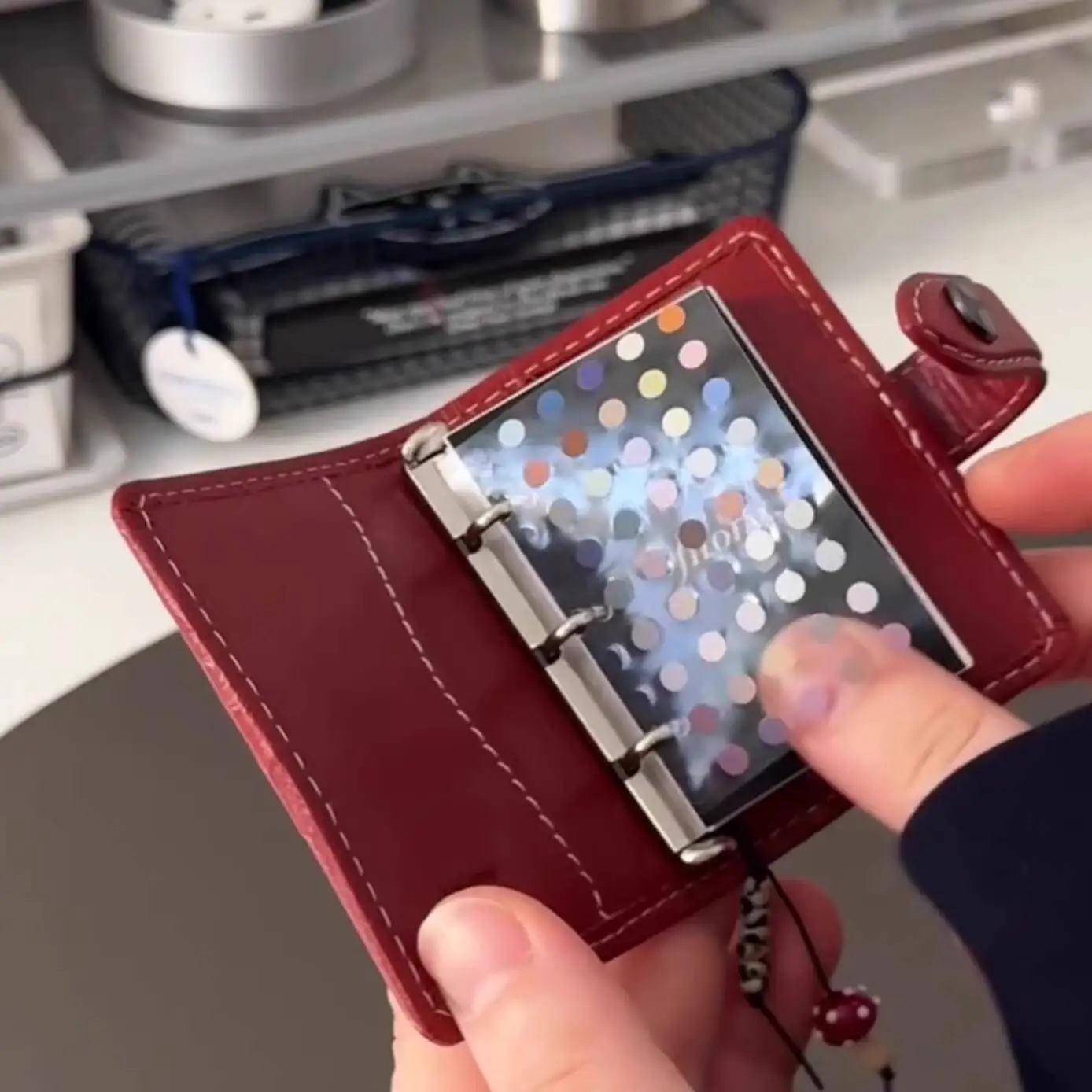 สมุดแพลนเนอร์แบบหลวมขนาดเล็กพกพาสะดวก รุ่น A10  ปกหนัง PU