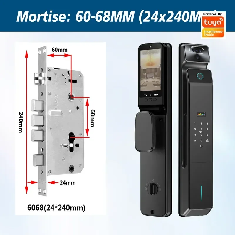 Tuya Password Lock Visual Intercom Smart Fingerprint Face Lock Palm Vein Recognition High Definition Camera