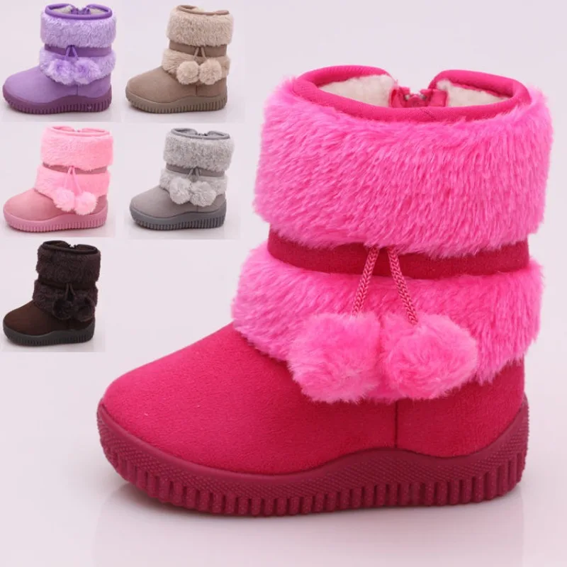 Kid Snowboots 2024 Nieuwe Verdikte Kinderen Warme Katoenen Schoen Booties Voor Kid Mode Meisje/Jongen Enkel Peuter schoenen