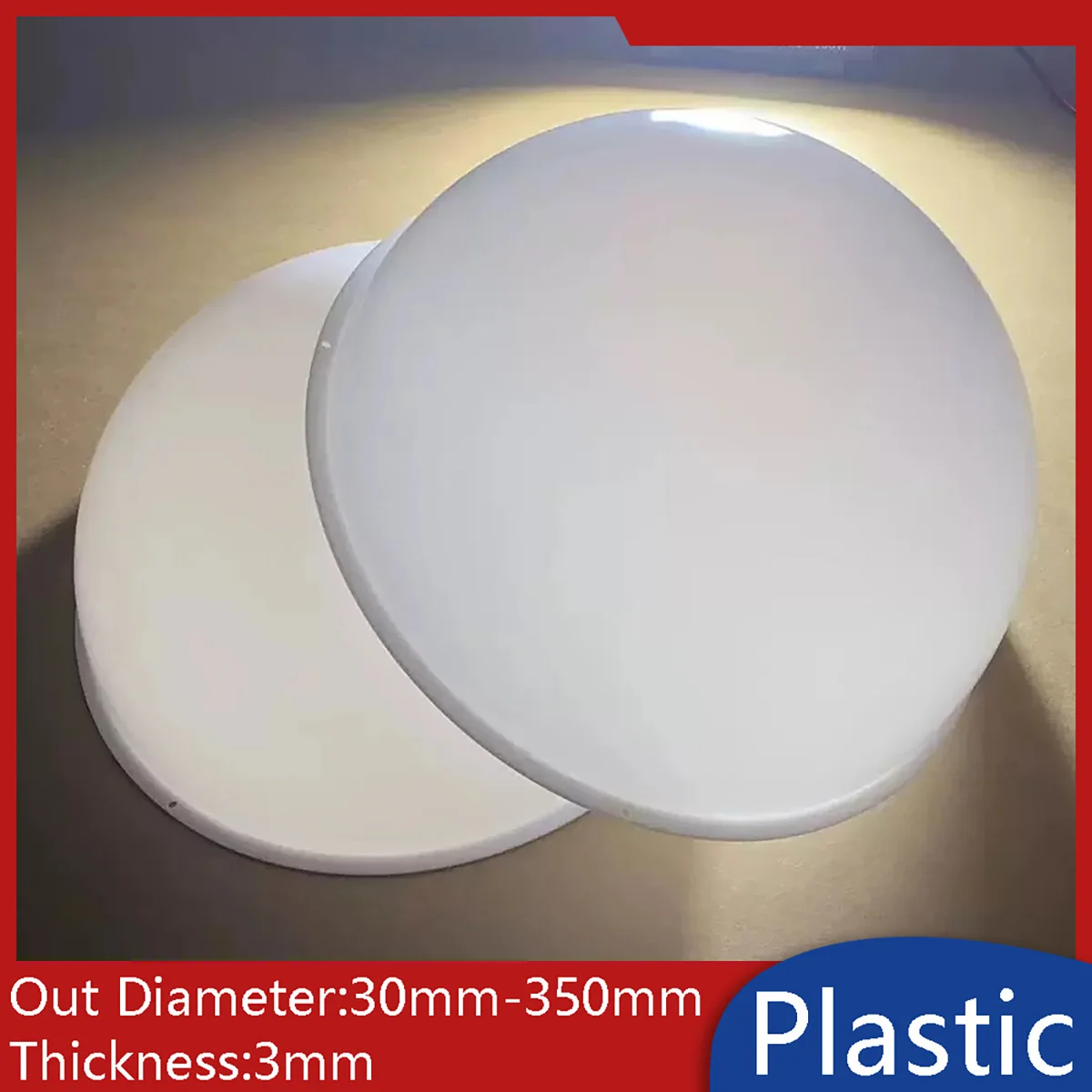 White Plastic Dome Cover Half Ball Hemispheres Dust Covers 30mm - 350mm Diameter with / without Flange Hemispherical lid