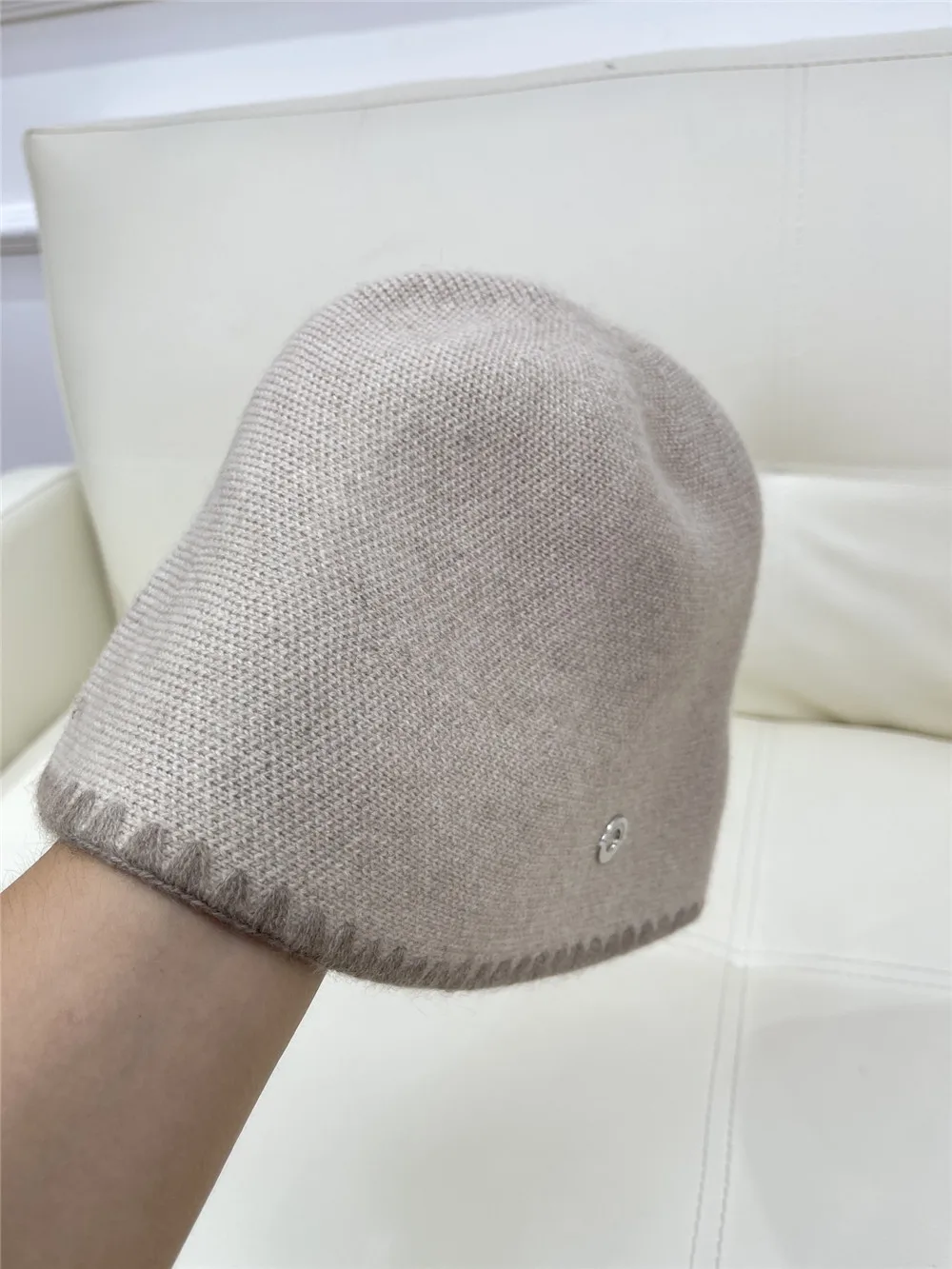 Women\'s Pullover Cold Cap Winter L*p Warm Knitted Cashmere Bucket Hat High Quality