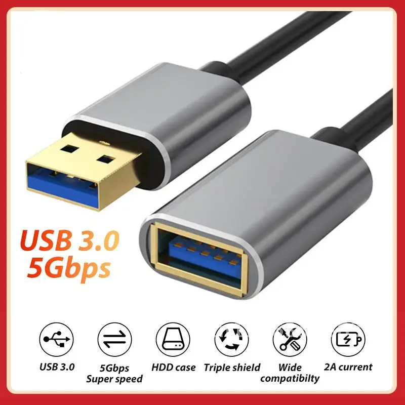 Usb 3.0 Mannelijke Naar Vrouwelijke Kabel 5Gbps Alle Koperen 9 Core Data Transmissie Otg Extender Adapter Voor Pc Radiator Harde Schijf Speaker