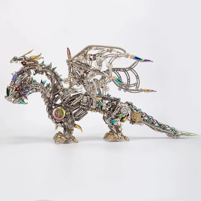 Hell-level High-difficulty Three-headed Dragon Metal Machinery Assembles Handmade Model Toys To Give Boy Friends Birthday Gifts