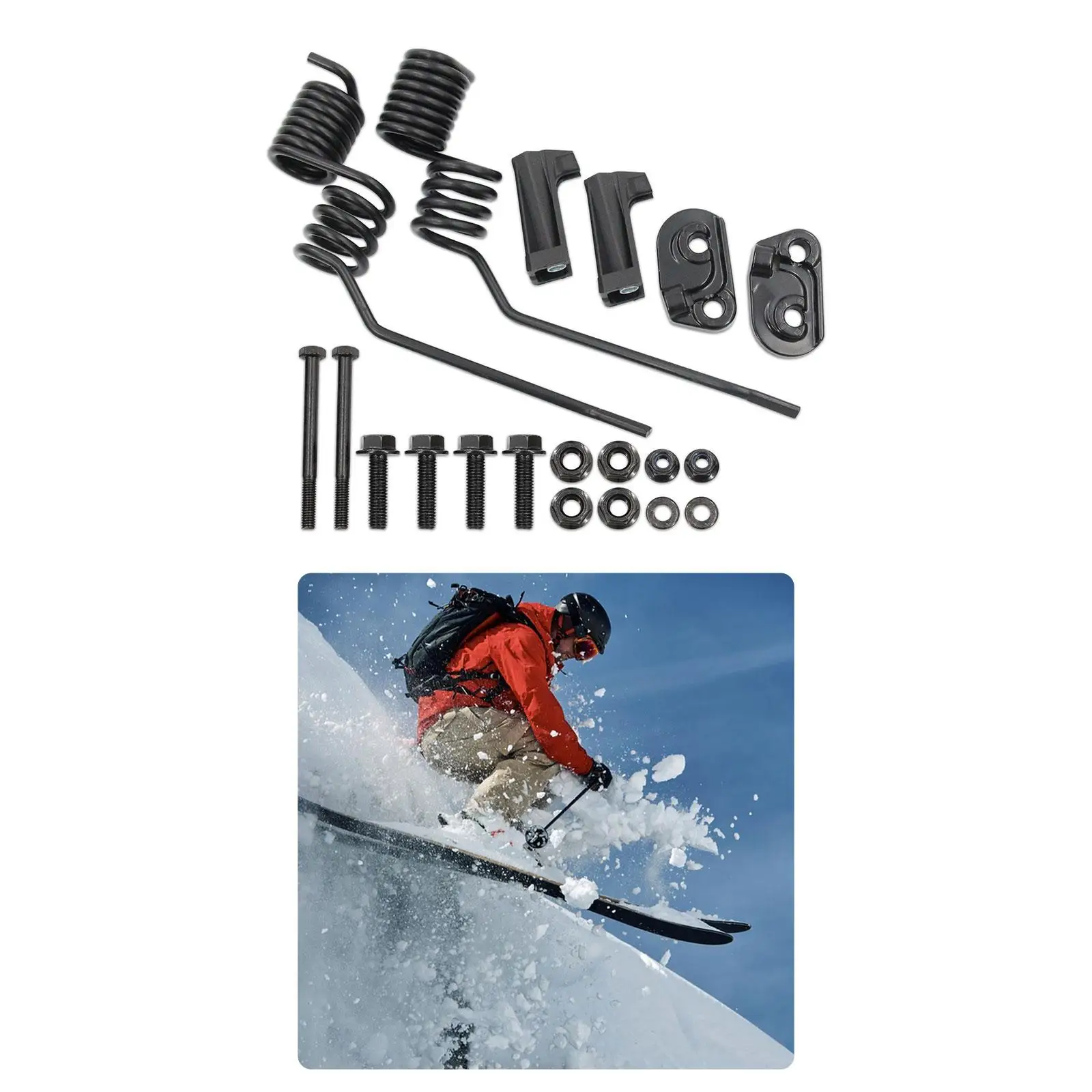 

Rail Mount Ice Scratchers Iron Spring Loaded Snowmobile Snow Tracks Kit for 600 800R 850