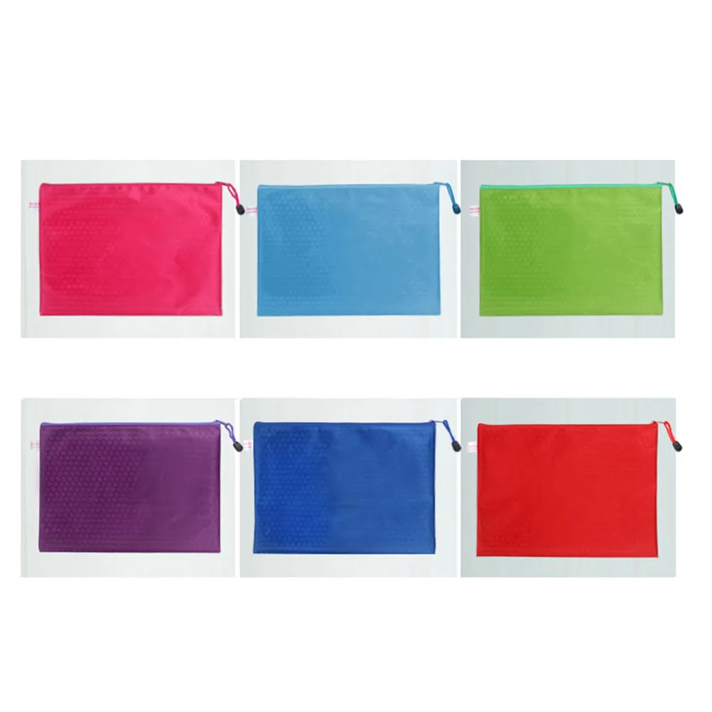 

B5 Zipper File Folder 29x20.5cm Sky-Blue Waterproof Document Bag Fashion Office Organizer Document Bags