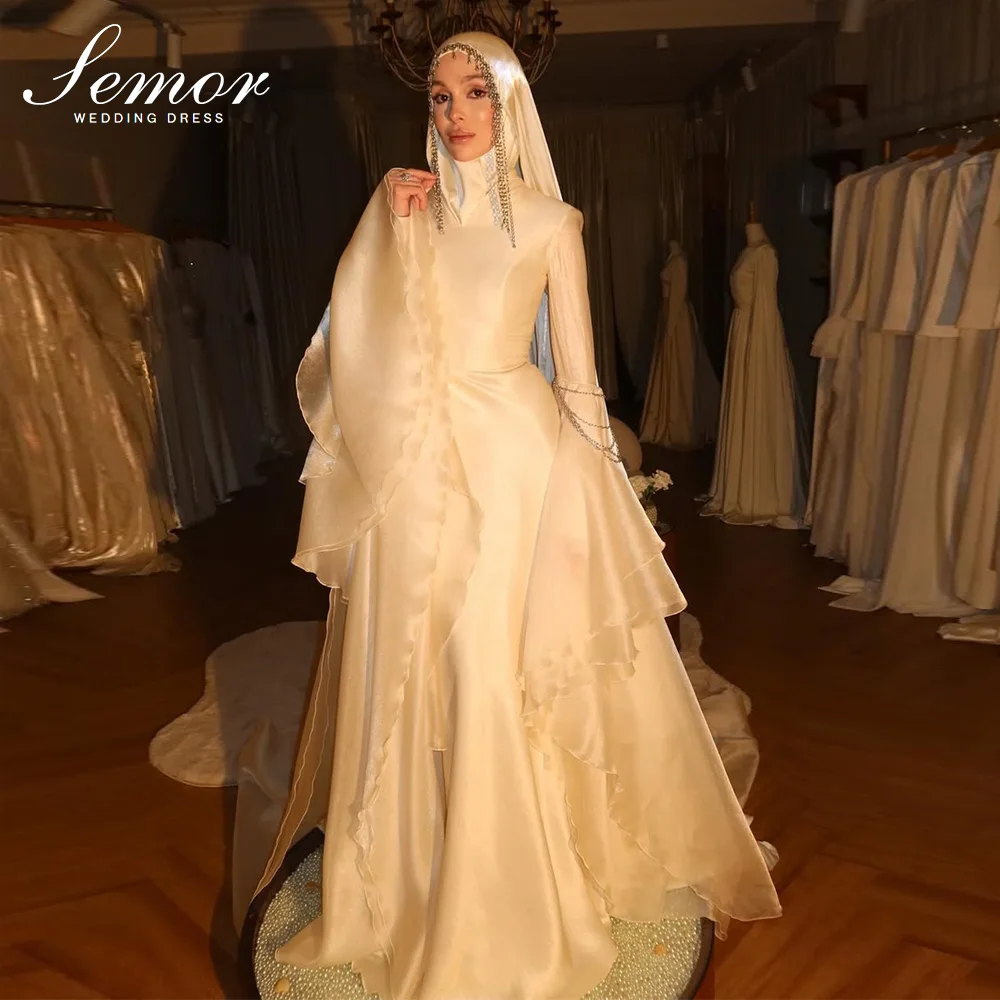 Semor 2026 Charming A-line Muslim Wedding Dresses A-line Beading Full Cap Sleeves Bridal Gown Elegant robe de marie Customized - AliExpress 320 Semor 2026 Charming A-line Muslim Wedding Dresses A-line Beading Full Cap Sleeves Bridal Gown Elegant robe de marie Customized - AliExpress 320