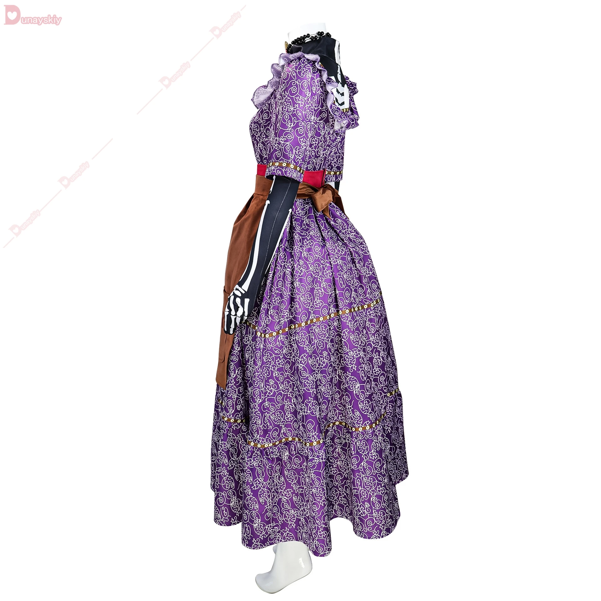 Film CoCo Mama Imelda Cosplay Kostüm Mädchen Musik Dreaming Around Halloween Familienfeier Ausgefallenes lila Kleid für Frauen