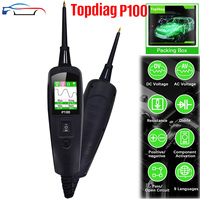 TOPDIAG P100 Automotive Circuit Diagnostic Tester Power Circuit Probe Kit Car 12V 24V Voltage Detector Electrical System Tool