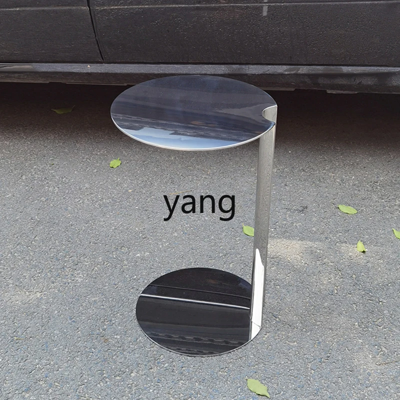 LH  minimalist stainless steel edge round light luxury corner few round few living room sofa few
