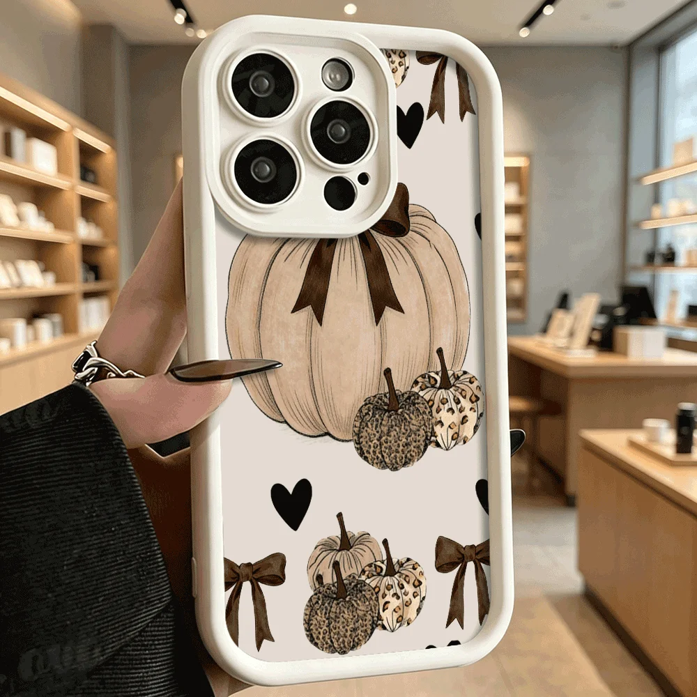 Funda de Teléfono Flexible Antiarañazos de TPU con Diseño de Corazones de Leopardo y Calabaza, Antigolpes, para Honor X9 X8 X7 X6 Smart 600 400 300 200 Pro Lite