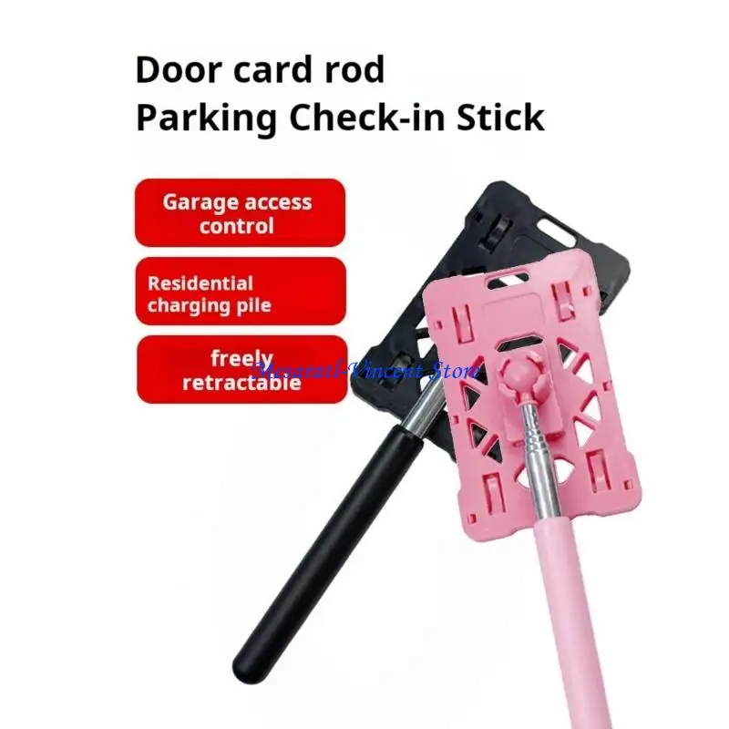 A70F Contactless Car Toll Card Telescopic Parking Toll Paying Rod Adjustable Touch Car Payments Rod Grabber Tool