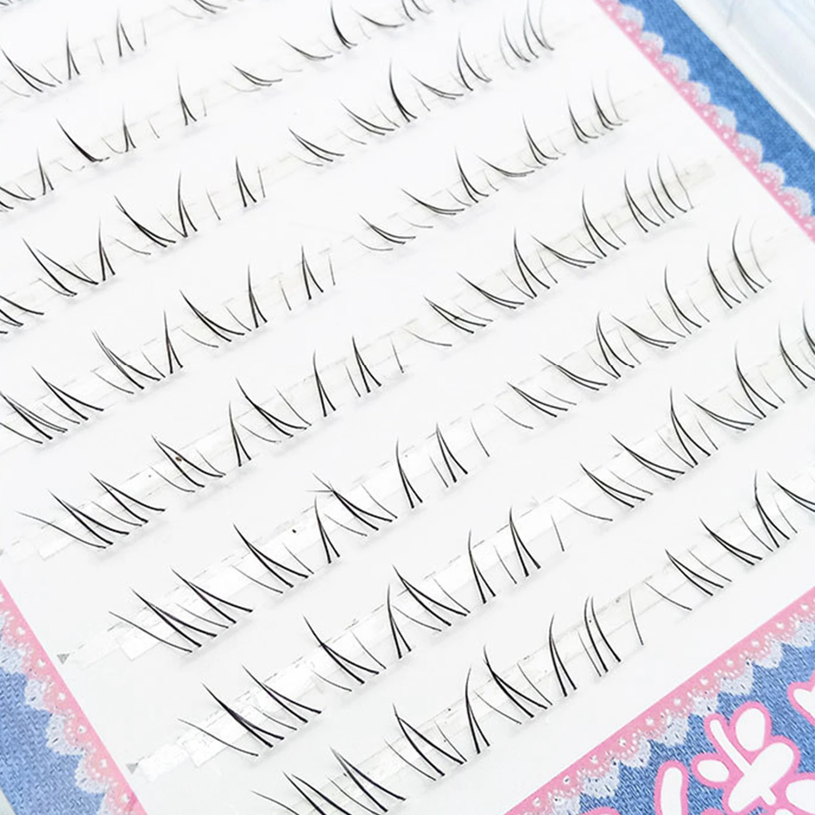 Ciglia finte Manga a 10 file Ciglia inferiori naturali in stile coreano Effetto soffice Ciglia da fata per il trucco quotidiano in viaggio